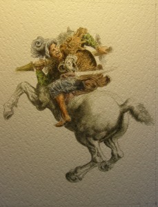 Acquarello battaglia di Anghiari Leonardo Bataille d'Anghiari de Léonard Aquarelle